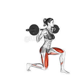 Barbell Lunge ya nzoto demonstration