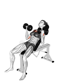 Наклон гантели ладонью в жиме demonstration