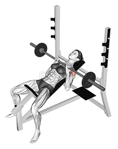 Barbell Incline Close Grip Bench Press demonstration