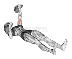 Kettlebell-Wechselpresse auf dem Boden demonstration