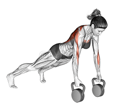 Kettlebell Alternance Renegade Row demonstration