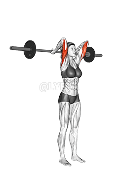 Extension des triceps debout avec haltères demonstration