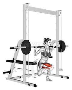 سمیټ واحد پښه سپلیټ اسکواټ demonstration