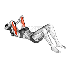 Leudachadh Triceps dumbbell na laighe air an làr demonstration