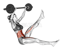 Barbell Sitted Alternate Leg Raise demonstration