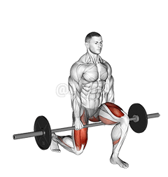 बारबेल विभाजित स्क्वाट demonstration