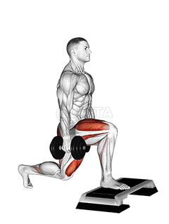 Mancuerna Dividida Squat Pie delantero Elevado demonstration