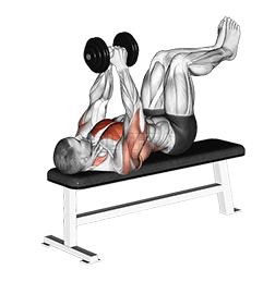 Kurzhantel-Pullover mit geradem Arm demonstration