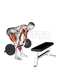 Thumbnail for the video of exercise: مجمع الحديد - الرفعة الميتة للساق القاسية - النظيفة - الخطوة