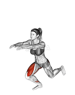 Thumbnail for the video of exercise: Skater Squat