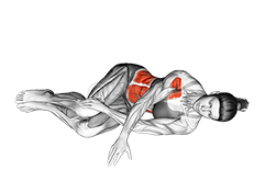 横たわった上半身の回転 demonstration