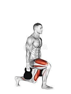 Kettlebell Backward Lunge demonstration