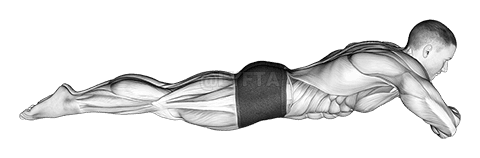 Posição estática deitada de frente demonstration