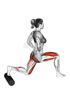 Thumbnail for the video of exercise: Split Squat with Roll