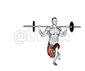 Barbell Curtsey Lunge demonstration