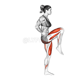 Выпады с высокими коленями demonstration