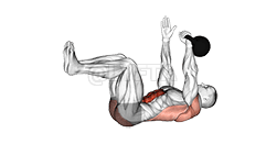 Thumbnail for the video of exercise: Kettlebell Dead Bug