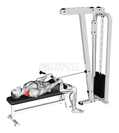 Cable Lying Shrug demonstration