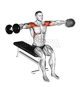 Dumbbell Seated Lateral to Front Raise demonstration