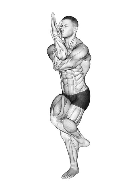 Thumbnail for the video of exercise: The Eagle Yoga Pose