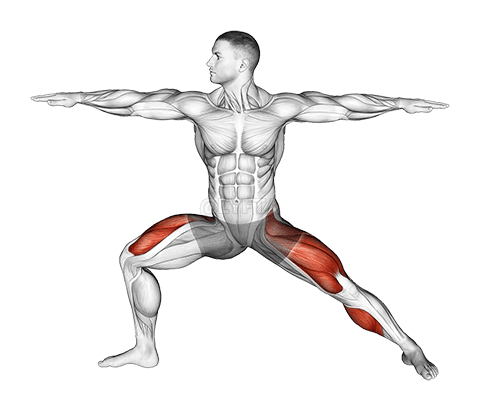 Pose Yoga Prajurit II demonstration