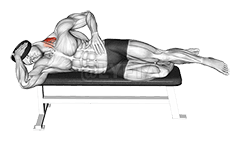 Podizanje vrata sa strane ležeći sa utegom demonstration