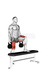 Kettlebell Step-Up demonstration