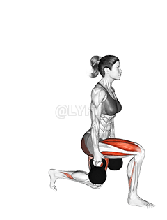 Kettlebell Forward Lunge demonstration