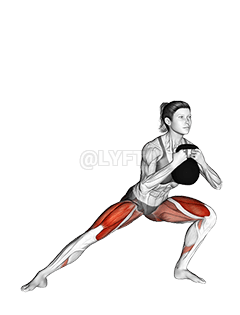 Thumbnail for the video of exercise: د کیټل بیل اړخ لونګ