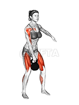 Thumbnail for the video of exercise: Kettlebell Single Arm Clean