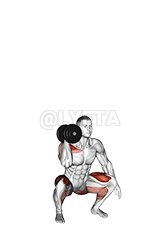 Thumbnail for the video of exercise: Dumbbell One Arm Thruster