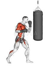 Ganxo dret de boxa demonstration