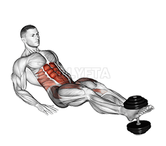 Weighted Seated Tuck Crunch on Floor demonstration