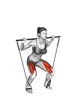 बार बैंड स्क्वाट demonstration