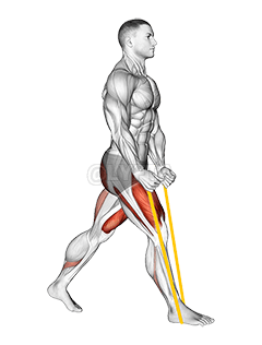 Resistenz Band Split Squat demonstration