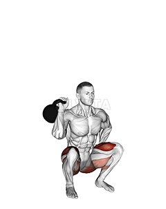 Kettlebell Single Front Squat demonstration