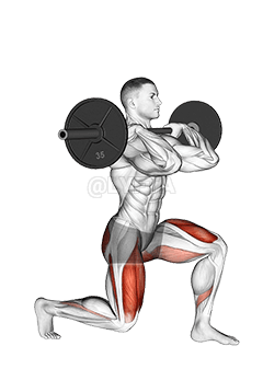 د باربل فرنټ ریک سپلایټ اسکواټ demonstration