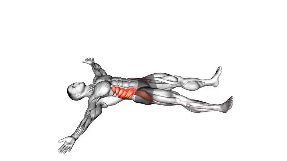 Lying Cross Over Knee Pull Down Stretch - Video Guide