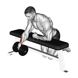 Over Bench One Arm Wrist Curl