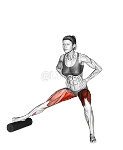 रोलको साथ पार्श्व स्क्वाट विभाजित गर्नुहोस् demonstration