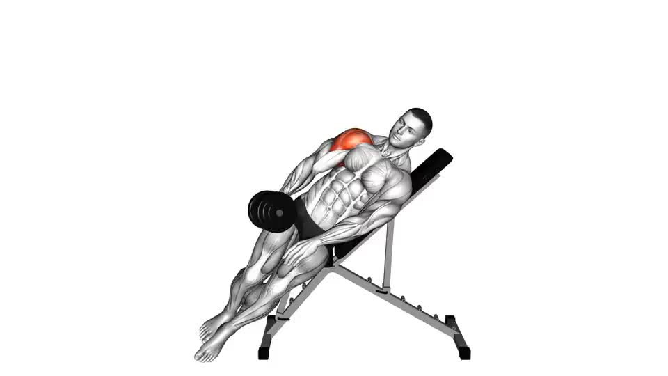 Image of Dumbbell Incline One Arm Lateral Raise