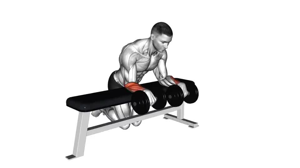 Image of Dumbbell Over Bench Wrist Curl