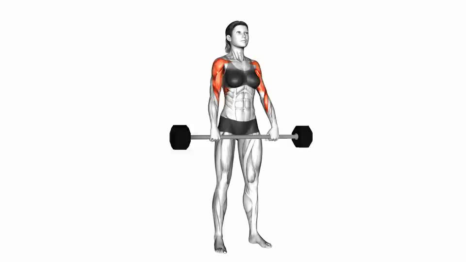 Image of Barbell Shoulder Grip Upright Row