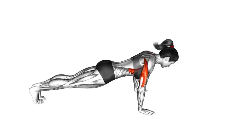 Knee push-up exercise instructions and video