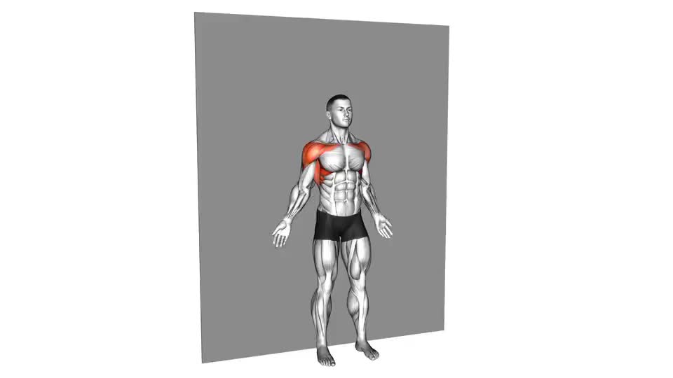 Image of Greutatea corporală în picioare în jurul zidului mondial susținut